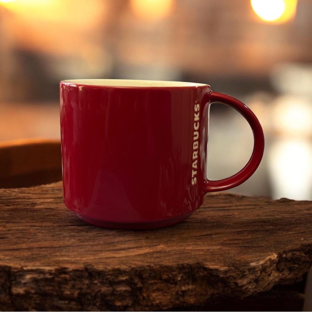 Starbucks Deep Red & White Coffee Mug